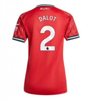 Manchester United Diogo Dalot #2 Hjemmebanetrøje Dame 2025-26 Kortærmet
